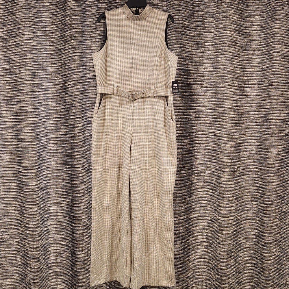 NEW Express brown Sleeveless Mockneck Jumpsuit XL